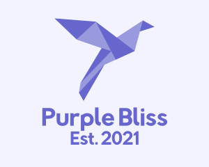 Purple Geometric Bird logo design