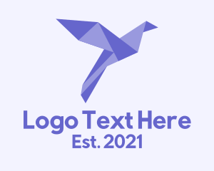 Diy - Purple Geometric Bird logo design