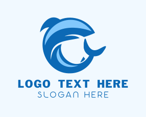 Swim - Shark Ocean Aquarium logo design