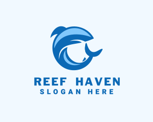 Shark Ocean Aquarium logo design