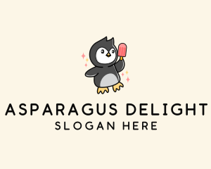 Penguin Ice Popsicle logo design