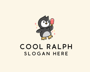 Penguin Ice Popsicle logo design