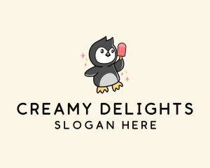 Dairy - Penguin Ice Popsicle logo design