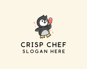 Penguin Ice Popsicle logo design