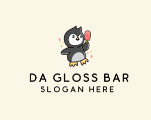 Penguin Ice Popsicle logo design