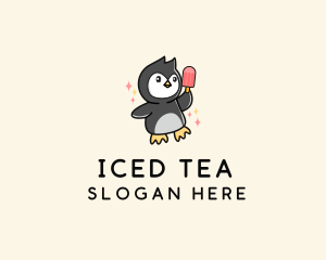 Penguin Ice Popsicle logo design