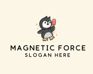 Penguin Ice Popsicle logo design