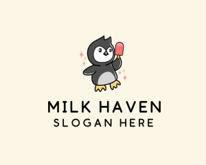 Dairy - Penguin Ice Popsicle logo design