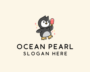 Penguin Ice Popsicle logo design