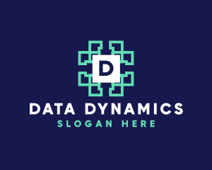 Data Technology Network logo design