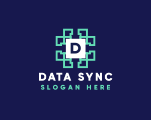 Data Technology Network logo design