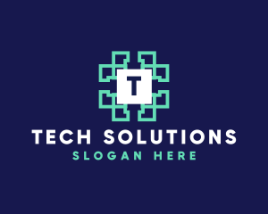 Technological - Data Technology Network logo design