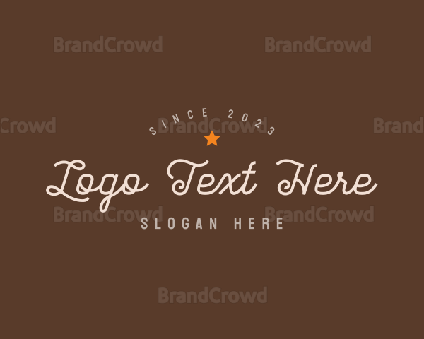 Hipster Cursive Business Logo