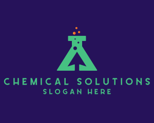 Chemical - Arrow Chemical Flask logo design