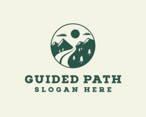 Mountain Travel Path logo design