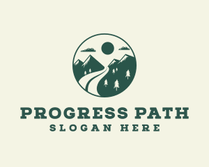 Mountain Travel Path logo design