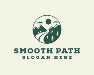 Mountain Travel Path logo design