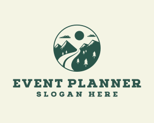 Travel - Mountain Travel Path logo design