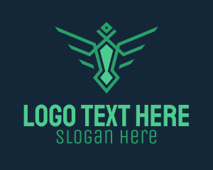 Internet Cafe - Mystic Geometric Bird Gaming logo design