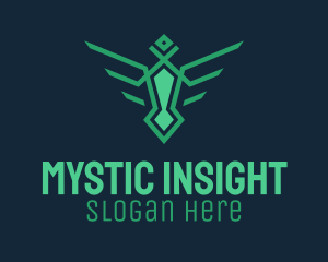 Mystic Geometric Bird Gaming logo design