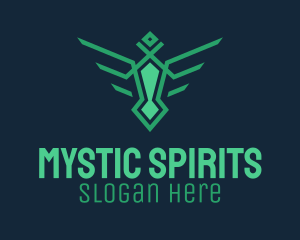 Mystic Geometric Bird Gaming logo design