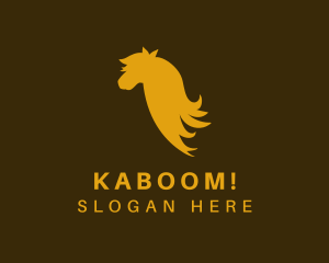 Golden Horse Stallion logo design