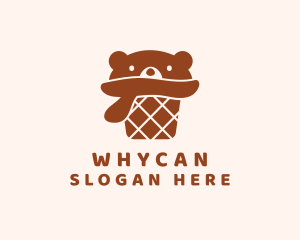 Bear Ice Cream Cone Logo