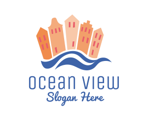 Beach Town Vacation logo design