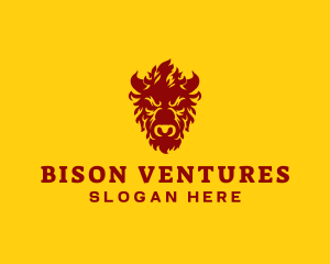 Bison - Bull Bison Horn logo design