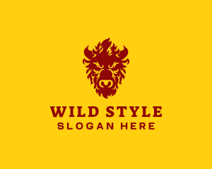 Bull Bison Horn logo design