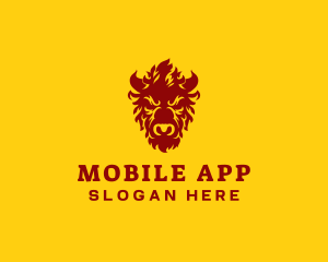 Bison - Bull Bison Horn logo design