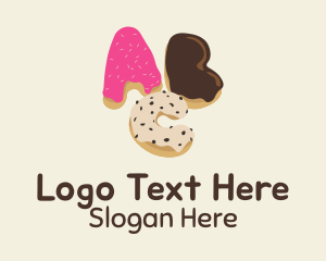 Donut Alphabet Letter ABC Logo