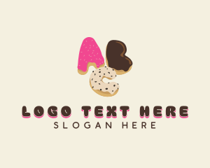 Alphabet - Donut Alphabet Letter ABC logo design