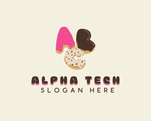 Alphabet - Donut Alphabet Letter ABC logo design