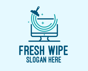 Wipe - Clean Computer Monitor logo design