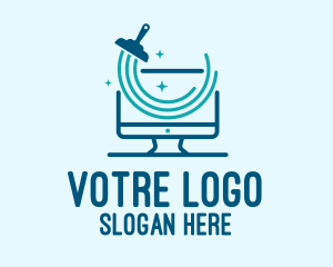 Clean Computer Monitor  logo design