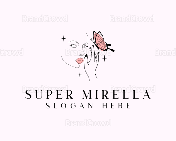 Female Butterfly Beauty Logo