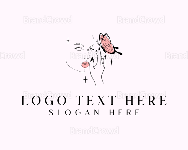 Female Butterfly Beauty Logo
