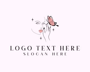 Therapy - Female Butterfly Beauty logo design