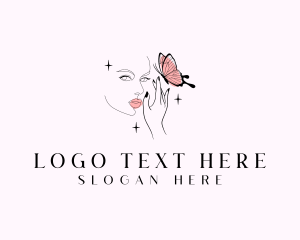 Relaxation - Female Butterfly Beauty logo design