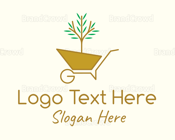Golden Plant Wheelbarrow Logo