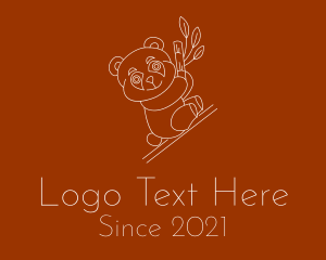 Drawing - Bamboo Baby Panda logo design