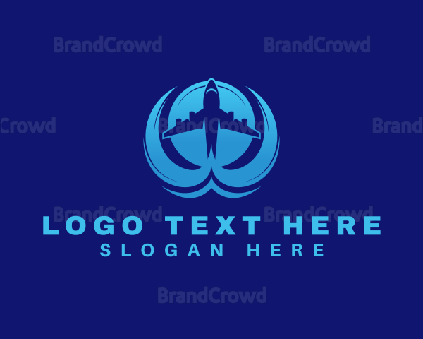 Travel Airplane Trip Logo