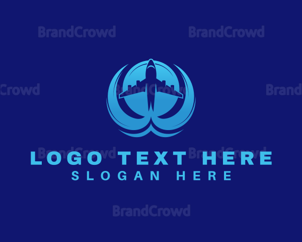 Travel Airplane Trip Logo