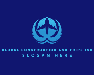 Travel Airplane Trip logo design