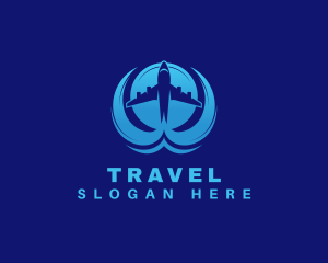 Travel Airplane Trip logo design