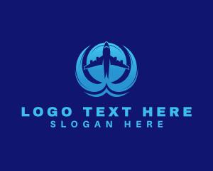 Travel Airplane Trip logo design