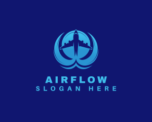 Travel Airplane Trip logo design