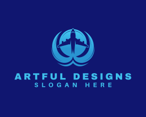 Travel Airplane Trip logo design