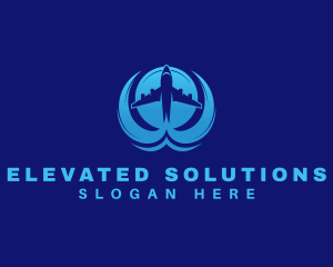 Travel Airplane Trip logo design